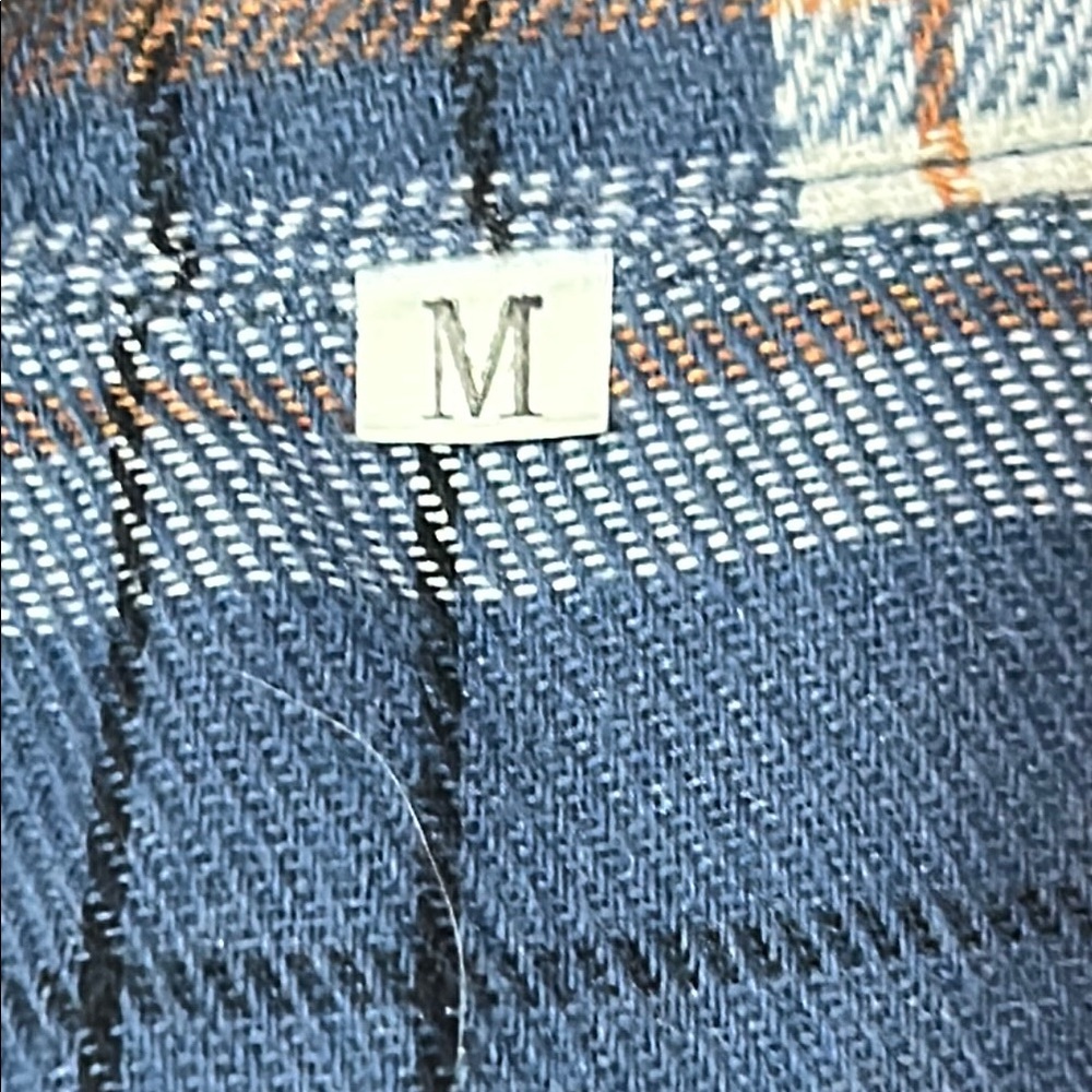 Women’s Blue and Orange Casual Button Down Shirt - Picture 5 of 8